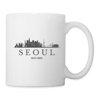Seoul South Korea, Seoul skyline - Mug - white - Right