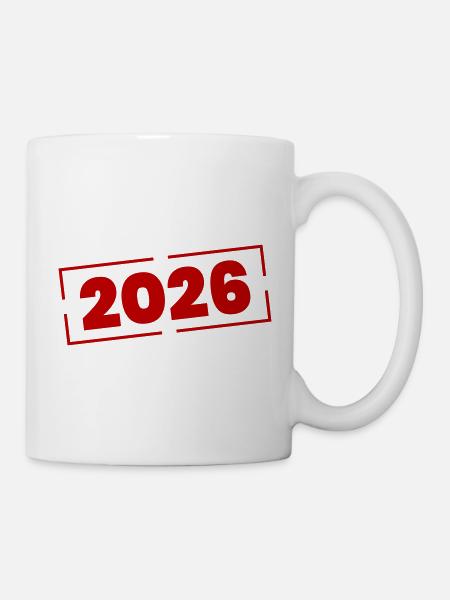 2026 Stempel Jahr - Tasse - Weiß