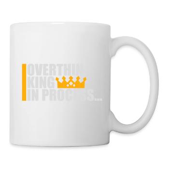 Overthinking In Process Lustig Grübeln Spruch Logo - Tasse - Weiß - Rechts