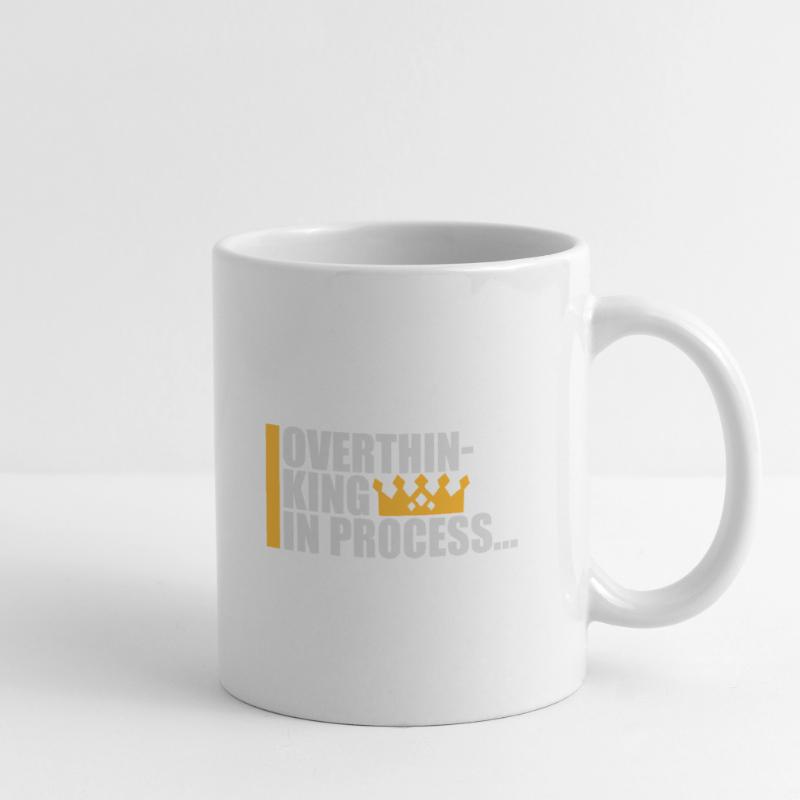 Overthinking In Process Funny Brooding Saying Logo Mug