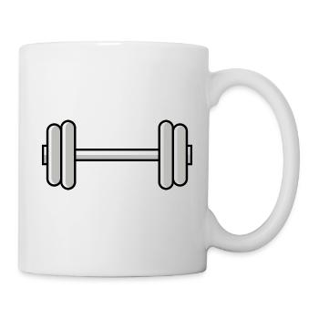 Hantel gewichte icon - Tasse - Weiß - Rechts
