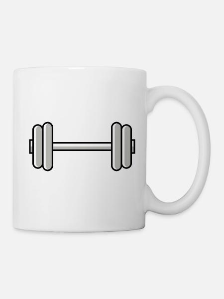 Hantel gewichte icon - Tasse - Weiß