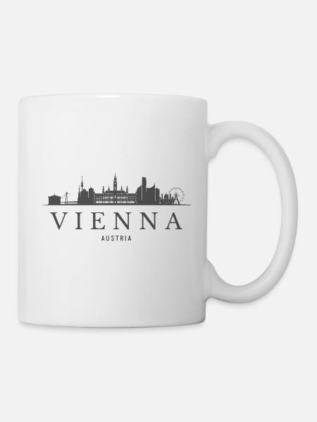 Wien, Österreich, Wiener Skyline - Tasse - Weiß