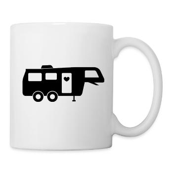 Fifth Wheel RV Camper - Tasse - Weiß - Rechts