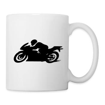 motocyclette - Mug blanc - blanc - Droite