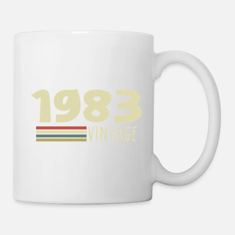 1983-Anniversaire-1983-retro-1983 - Mug blanc - blanc