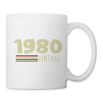 1980-Jubiläum-1980-Retro-1980 - Tasse - Weiß - Rechts