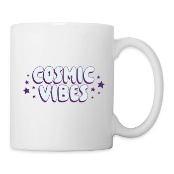 Cosmic Vibes Schriftzug - Tasse - Weiß - Rechts