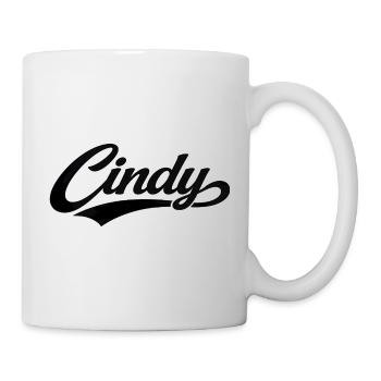 Cindy Name zuerst letzte Familiengeschenke - Tasse - Weiß - Rechts