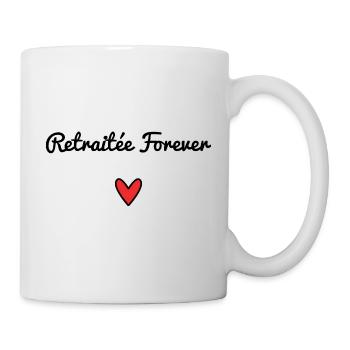 RETRAITEE. RETRAITE. BONNE RETRAITE. ANNIVERSAIRE. - Mug blanc - blanc - Droite