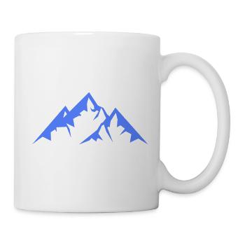 Blaue Bergsilhouette - Tasse - Weiß - Rechts