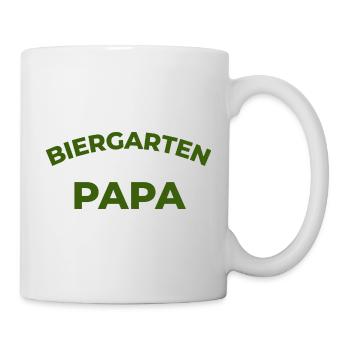 Biergarten Papa–Lustiges Vater Bier Frühlingfest - Tasse - Weiß - Rechts