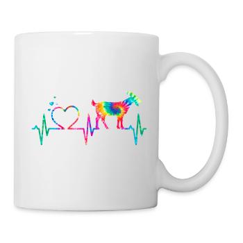Regenbogenherzziege - Tasse - Weiß - Rechts