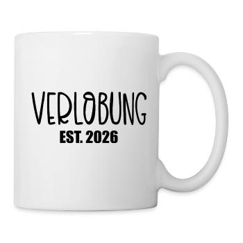 Hochzeit Verlobung 2026 - Tasse - Weiß - Rechts