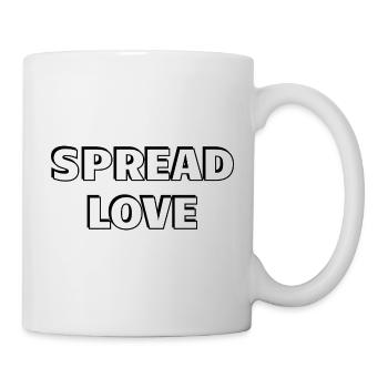 Spread Love Bold Black White Typography - Mug - white - Right