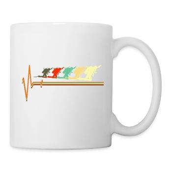 Retro Scuba Diving Heartbeat Pulse Vintage Diver - Mug - white - Right