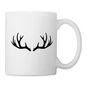 Hirschgeweihe - Tasse - Weiß - Rechts