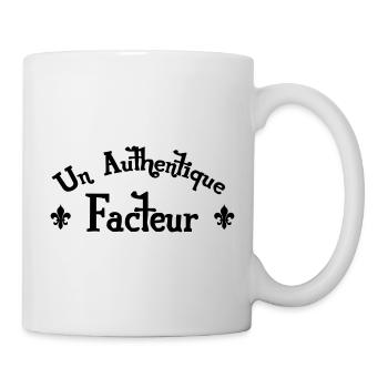 Un authentique facteur lettrage vintage - Mug blanc - blanc - Droite