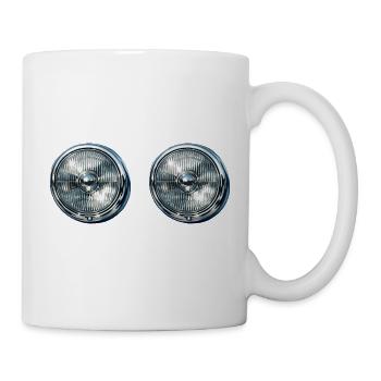 Doppelte Scheinwerferreflexionen - Tasse - Weiß - Rechts