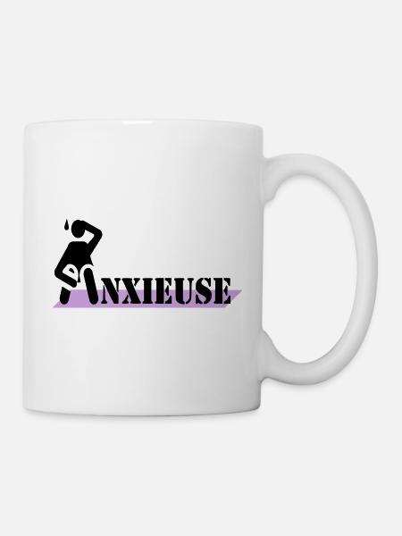 ängstlich - Tasse - Weiß
