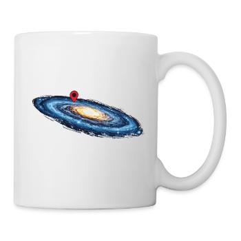Séquence de localisation de la Voie lactée dans la galaxie spatiale - Mug blanc - blanc - Droite