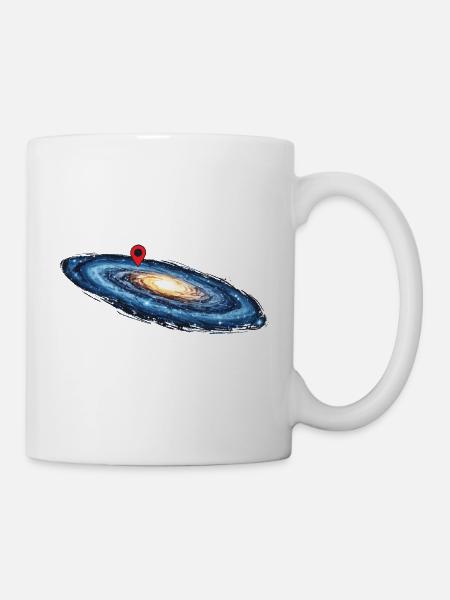 Milchstraßen-Ortsstift Weltraumgalaxie - Tasse - Weiß