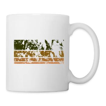 HIntergrund - Vintage Khaki - Tasse - Weiß - Rechts