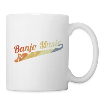 Musique vintage de banjo - Mug blanc - blanc - Droite