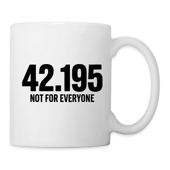 Marathon 42.195 Not for everyone - Mug - white - Right