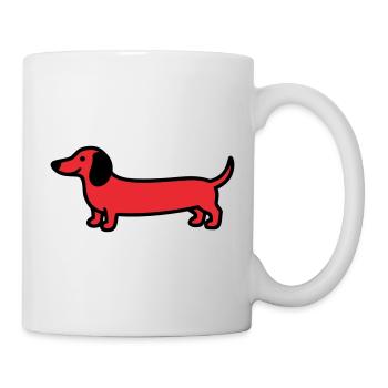 Vecteur de profil teckel de chien de chasse - Mug blanc - blanc - Droite