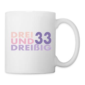 33. Geburtstag Geschenk Mann Frau - Tasse - Weiß - Rechts