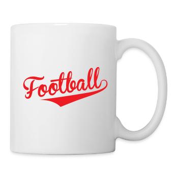 Red Retro Football: Zeige deine Kraft - Tasse - Weiß - Rechts