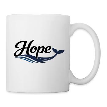 Hope Whale Ocean Wave Logo - Mug - white - Right