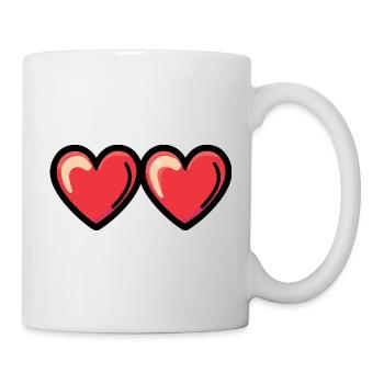 Herzen Liebe Symbol - Tasse - Weiß - Rechts