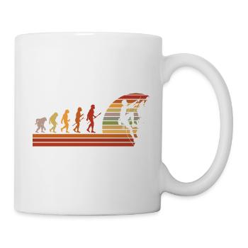 Evolution of Climbing Retro Design - Mug - white - Right