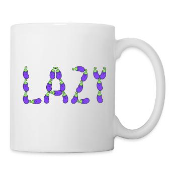 Eggplant lazy - Mug - white - Right
