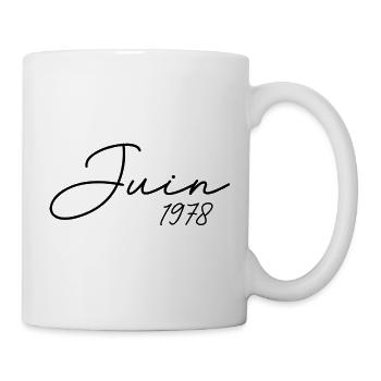 1978 Anniversaire Juin 1978 cadeau Juin 1978  - Mug blanc - blanc - Droite