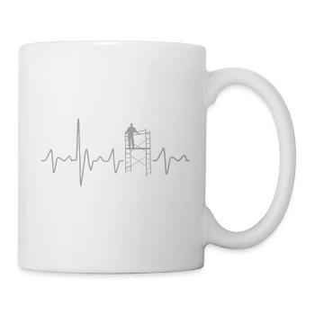 Scaffolding Heartbeat Retro Scaffolding for Craftsmen - Mug - white - Right