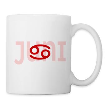 Geburtstag Juni - Sternzeichen Krebs - Tasse - Weiß - Rechts