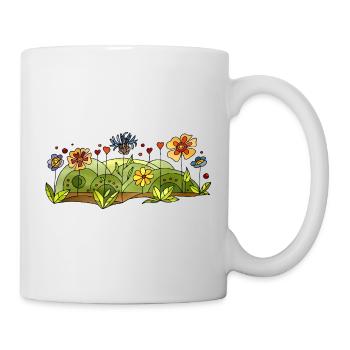 Fleur - Mug blanc - blanc - Droite