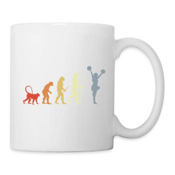 Vintage Cheerleader Evolution - Tasse - Weiß - Rechts