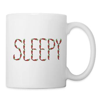 Chilischoten schläfrig - Tasse - Weiß - Rechts