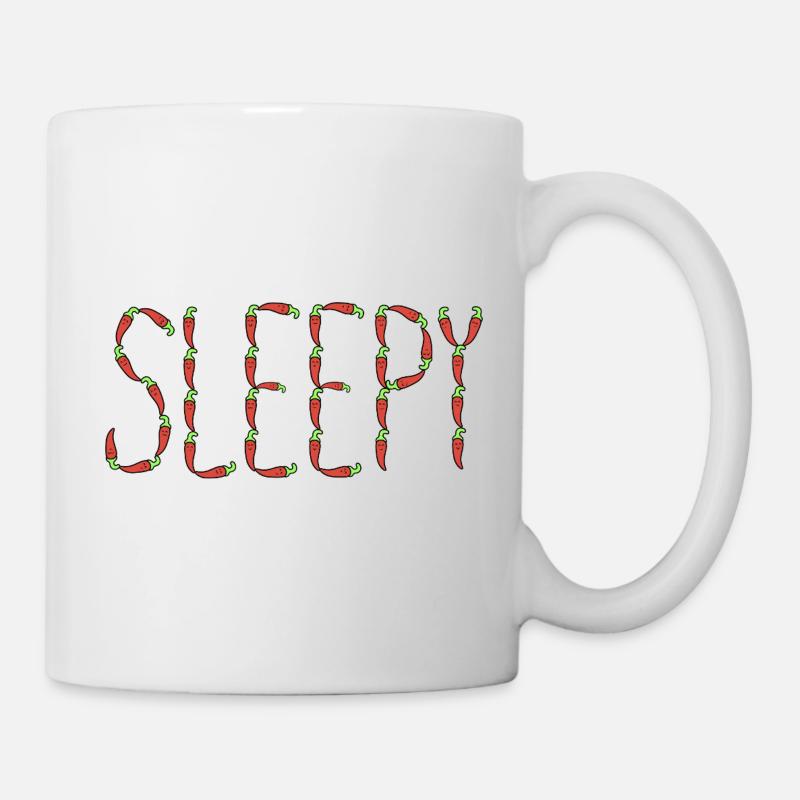 Chili peppers sleepy - Mug - white