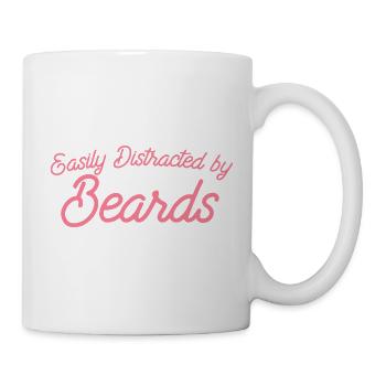 Easily Distracted by Beards - Mug - white - Right