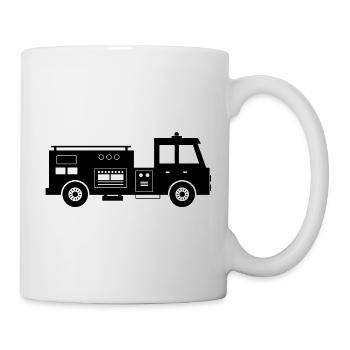 Feuerwehrauto - Tasse - Weiß - Rechts