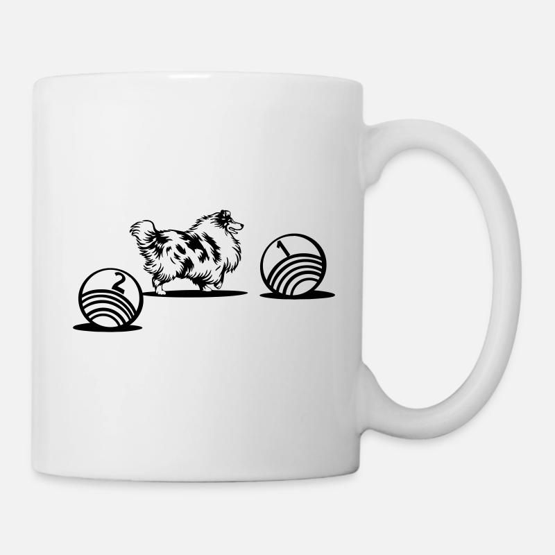 Collie à poil long Driftball Sport (teintur) - Mug blanc - blanc