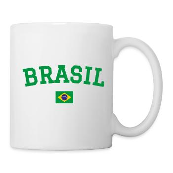 Brazil Flag Design Green - Mug - white - Right