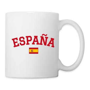 Spanien Flagge Design Rot - Tasse - Weiß - Rechts