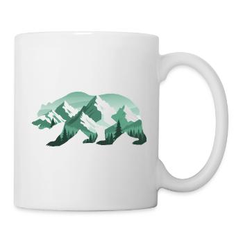 Bear Nature Mountains Forest - Mug - white - Right