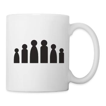 Minimalist Family - Silhouette Parents Children - Mug - white - Right